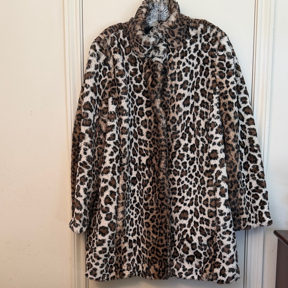 LOFT Leopard Print Teddy Jacket
